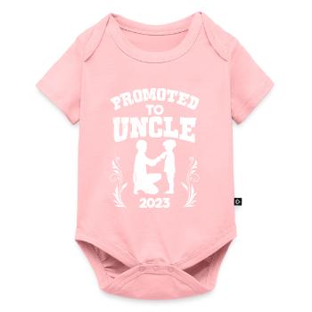 Befördert zum Onkel 2023 - Baby Premium Kurzarmbody - Rosa - Vorne
