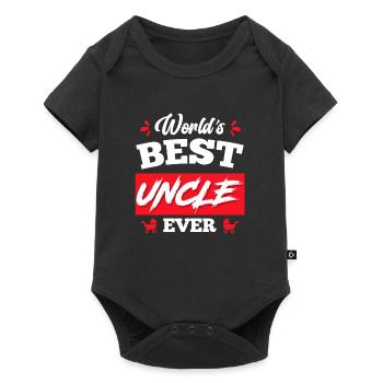 World s best Uncle ever Bester Onkel - Baby Premium short-sleeve bodysuit - black - Front