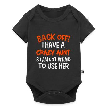 Hands off! I have a crazy aunt - Baby Premium short-sleeve bodysuit - black - Front