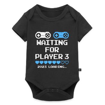 En attendant le joueur 3 Futurs Parents Papa Maman - Body à manches courtes Premium Bébé - noir - Devant