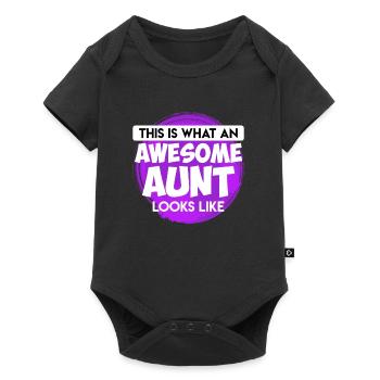 Voici à quoi ressemble une grand-tante Meilleure tante - Body à manches courtes Premium Bébé - noir - Devant