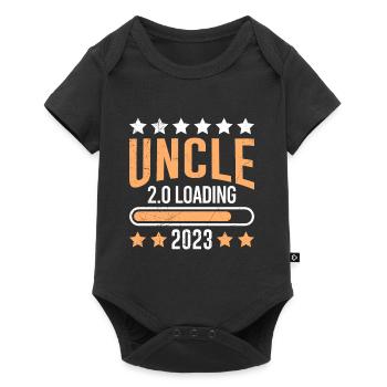 Uncle 2.0 invites two uncles - Baby Premium short-sleeve bodysuit - black - Front