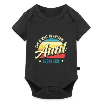 Voici à quoi ressemble une grand-tante Meilleure tante - Body à manches courtes Premium Bébé - noir - Devant