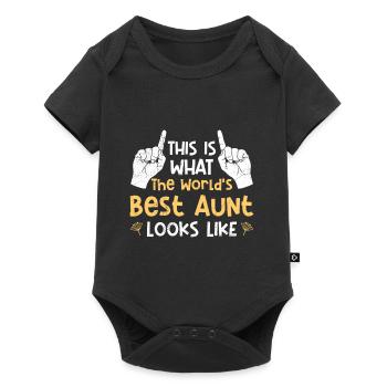 This is what the world's best aunt looks like Best Aunt - Baby Premium short-sleeve bodysuit - black - Front