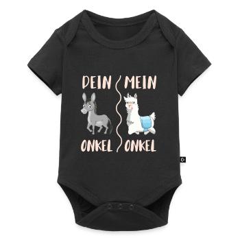 Dein Onkel mein Onkel - Baby Premium Kurzarmbody - Schwarz - Vorne