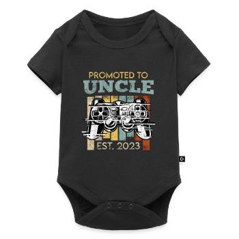 Uncle 2023 Promoted to Uncle - Baby Premium short-sleeve bodysuit - black - Front