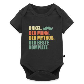 Onkel der Mann der Mythos der beste Komplize - Baby Premium Kurzarmbody - Schwarz - Vorne
