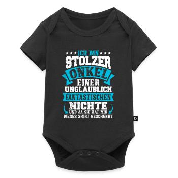 Stolzer Onkel einer fantastischen Nichte - Baby Premium Kurzarmbody - Schwarz - Vorne