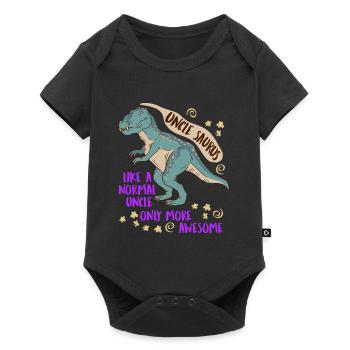 Oncle Saurus comme oncle normal seulement plus cool - Body à manches courtes Premium Bébé - noir - Devant
