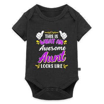 Voici à quoi ressemble une tante cool Best Aunt - Body à manches courtes Premium Bébé - noir - Devant
