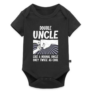 Uncle of two like a normal uncle - Baby Premium short-sleeve bodysuit - black - Front