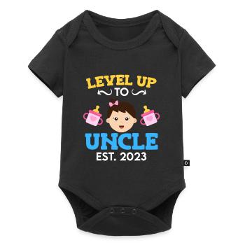 Level up to Uncle 2023 Uncle 2023 - Baby Premium short-sleeve bodysuit - black - Front