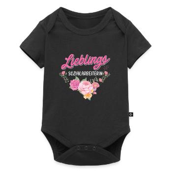 Sozialarbeiterin du bist die beste Betreuerin - Baby Premium Kurzarmbody - Schwarz - Vorne
