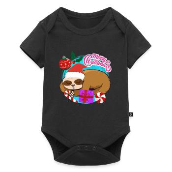 Noël paresseux Joyeux Noël - Body à manches courtes Premium Bébé - noir - Devant
