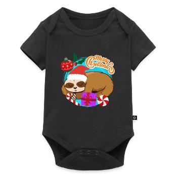 Noël paresseux Joyeux Noël - Body à manches courtes Premium Bébé - noir - Devant