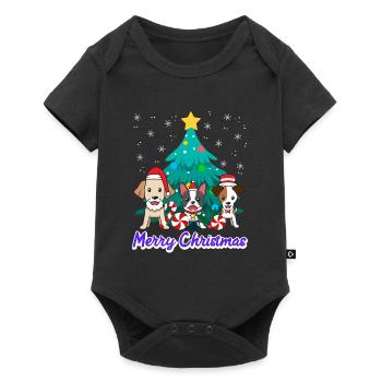 Dogs Christmas Merry Christmas Dog Owners - Baby Premium short-sleeve bodysuit - black - Front
