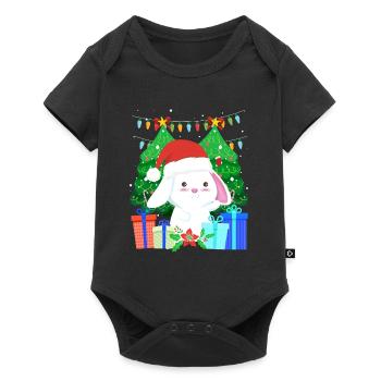 Arbre de Noël mignon Haase - Body à manches courtes Premium Bébé - noir - Devant