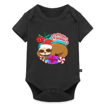 Noël paresseux Joyeux Noël - Body à manches courtes Premium Bébé - noir - Devant