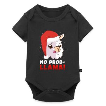 No Prob LLama Lampa Alpaca Christmas - Baby Premium short-sleeve bodysuit - black - Front
