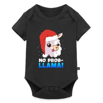 No Prob LLama Lampa Alpaca Christmas - Baby Premium short-sleeve bodysuit - black - Front