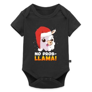 No Prob LLama Lampa Alpaca Christmas - Baby Premium short-sleeve bodysuit - black - Front
