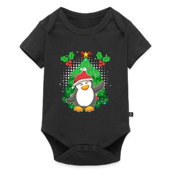 Penguin Christmas Penguin Christmas Tree - Baby Premium short-sleeve bodysuit - black - Front