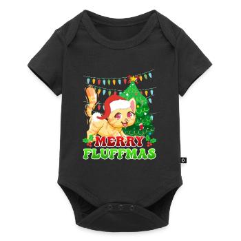 Joyeux Noël des chats de Fluffma - Body à manches courtes Premium Bébé - noir - Devant