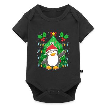 Penguin Christmas Penguin Christmas Tree - Baby Premium short-sleeve bodysuit - black - Front