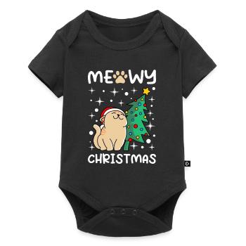 Meowy Christmas Cats Christmas - Body à manches courtes Premium Bébé - noir - Devant