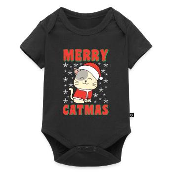 Merry Catmas Cats Christmas Cat Owner - Baby Premium short-sleeve bodysuit - black - Front