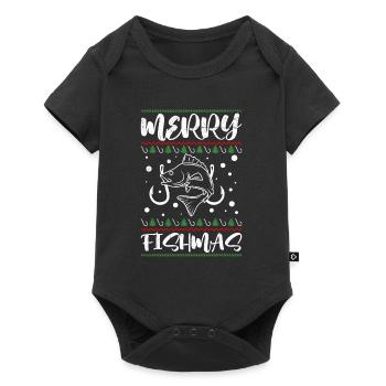 Joyeux Poissonnier Pêcheur Noël Crhistmas laids - Body à manches courtes Premium Bébé - noir - Devant