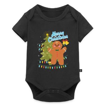 Joyeux Noël Cookie Keks Noël moche - Body à manches courtes Premium Bébé - noir - Devant