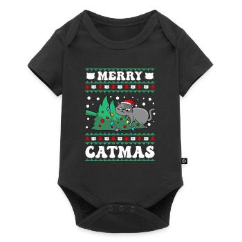 Merry Catmas Cats Christmas Cat Owner - Baby Premium short-sleeve bodysuit - black - Front