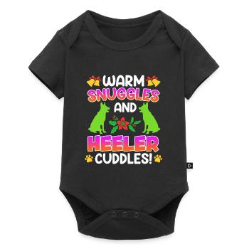 Chiens de bétail australiens Warm Snuggles et Heeler - Body à manches courtes Premium Bébé - noir - Devant