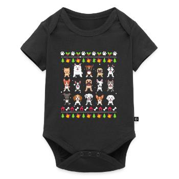 Ugly Christmas Dogs Dog Owners Christmas - Baby Premium short-sleeve bodysuit - black - Front