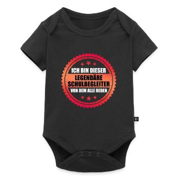 Inklusion Ich bin der legendäre Schulbegleiter - Baby Premium Kurzarmbody - Schwarz - Vorne
