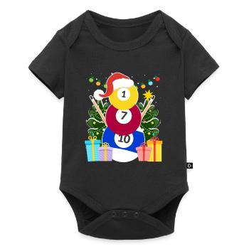 Billiard Balls Billiard Snowman Billiards Billiards - Baby Premium short-sleeve bodysuit - black - Front