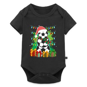 Football Snowman Football Fan Football Player - Baby Premium short-sleeve bodysuit - black - Front