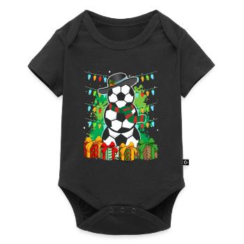 Football Snowman Football Fan Football Player - Baby Premium short-sleeve bodysuit - black - Front