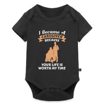 Your life is important to me I am a geriatric nurse - Baby Premium short-sleeve bodysuit - black - Front