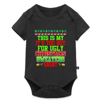 Noël moche Noël chaud - Body à manches courtes Premium Bébé - noir - Devant