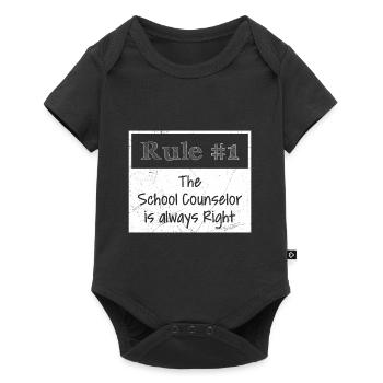 Rule no. 1 he is always right school counselor - Baby Premium Kurzarmbody - Schwarz - Vorne