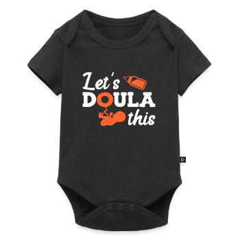 Préparation à l’accouchement Doula Laissez faire cela Sage-femme - Body à manches courtes Premium Bébé - noir - Devant