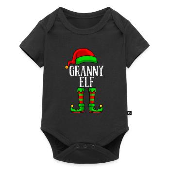 Grand-mère elfe de Noël grand-mère drôle d’elfe - Body à manches courtes Premium Bébé - noir - Devant