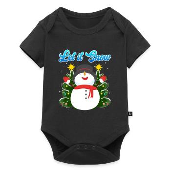 Let it Snow Snowman Christmas - Baby Premium short-sleeve bodysuit - black - Front