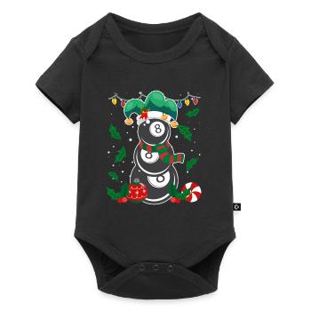 8-Ball Billard Spieler Billiard - Baby Premium Kurzarmbody - Schwarz - Vorne