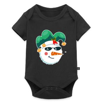 Snowman Face Carnival Ugly Christmas - Baby Premium short-sleeve bodysuit - black - Front