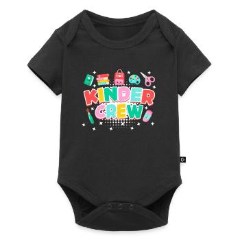 Kinder Crew meine Gruppe im Kindergarten - Baby Premium Kurzarmbody - Schwarz - Vorne