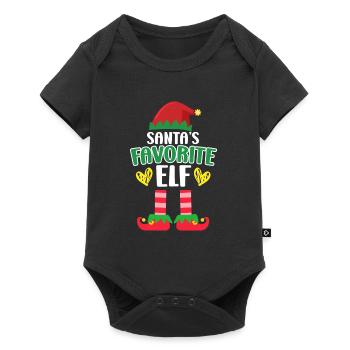 L’elfe préféré du Père Noël, Nicholas - Body à manches courtes Premium Bébé - noir - Devant