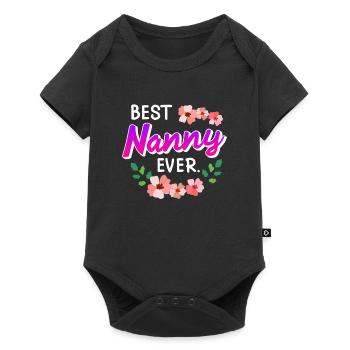Die beste Tagesmutter der Welt Tagesmutter - Baby Premium Kurzarmbody - Schwarz - Vorne